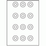 161 - Label Size 34mm dia - 12 labels per sheet