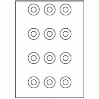 161 - Label Size 34mm dia - 12 labels per sheet