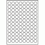 163 - Label Size 20mm dia - 96 labels per sheet