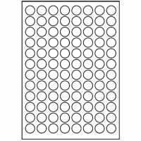 163 - Label Size 20mm dia - 96 labels per sheet