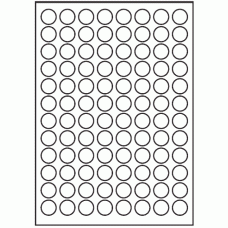 163 - Label Size 20mm dia - 96 labels per sheet