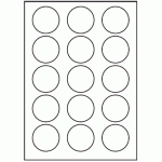 164 - Label Size 50mm dia - 15 labels per sheet