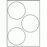 165 - Label Size 112mm dia - 3 labels per sheet