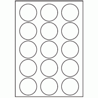 172 - Label Size 53mm dia - 15 labels per sheet