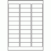 182 - Label Size 64mm x 25.4mm - 30 labels per sheet