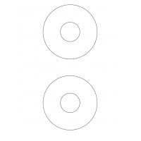 40117 - Label Size 114.5mm dia - 2 label(s) per sheet