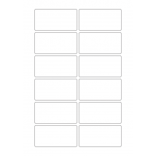 40257 - Label Size 80mm x 40mm - 12 label(s) per sheet