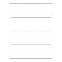 40268 - Label Size 202mm x 60mm - 4 label(s) per sheet