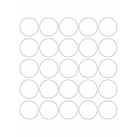 40280 - Label Size 40mm dia - 25 label(s) per sheet