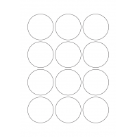 40313 - Label Size 56mm dia - 12 label(s) per sheet