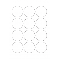 40313 - Label Size 56mm dia - 12 label(s) per sheet