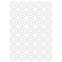 40316 - Label Size 36mm dia - 35 label(s) per sheet