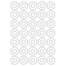 40316 - Label Size 36mm dia - 35 label(s) per sheet