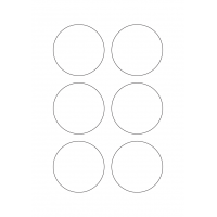 40322 - Label Size 70mm dia - 6 label(s) per sheet