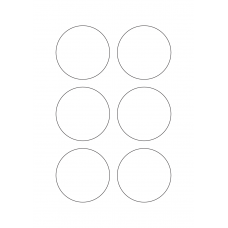 40322 - Label Size 70mm dia - 6 label(s) per sheet