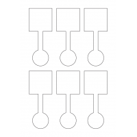 40344 - Label Size 50mm x 125mm - 6 label(s) per sheet