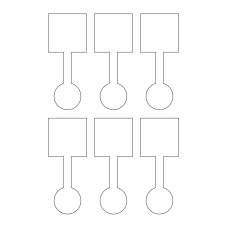 40344 - Label Size 50mm x 125mm - 6 label(s) per sheet 