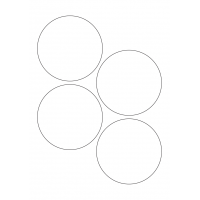 40358 - Label Size 97mm dia - 4 label(s) per sheet