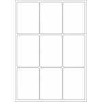 40438 - Label Size 64mm x 93mm - 9 label(s) per sheet