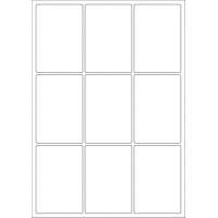 40438 - Label Size 64mm x 93mm - 9 label(s) per sheet