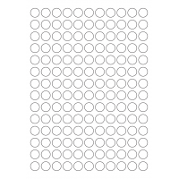 40465 - Label Size 15mm dia - 154 label(s) per sheet