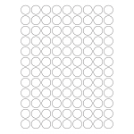 40466 - Label Size 20mm dia - 108 label(s) per sheet