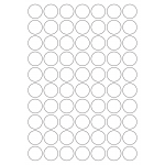 40467 - Label Size 25.4mm dia - 70 label(s) per sheet