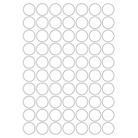 40467 - Label Size 25.4mm dia - 70 label(s) per sheet
