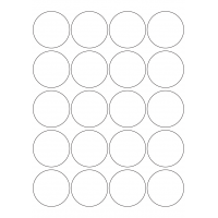 40469 - Label Size 50mm dia - 20 label(s) per sheet