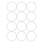 40470 - Label Size 65mm dia - 12 label(s) per sheet