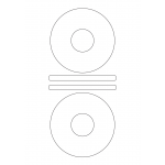 40496 - Label Size 116mm dia - 4 label(s) per sheet