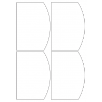 40497 - Label Size 98mm x 140mm - 4 label(s) per sheet