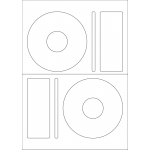 40504 - Label Size 118.5mm dia - 2 label(s) per sheet