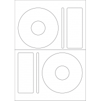 40504 - Label Size 118.5mm dia - 2 label(s) per sheet