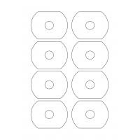 40506 - Label Size 78mm x 59mm - 8 label(s) per sheet