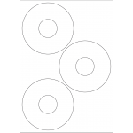 40518 - Label Size 115mm dia - 3 label(s) per sheet