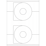 40530 - Label Size 114.5mm dia - 2 label(s) per sheet