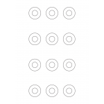 40561 - Label Size 34mm dia - 12 label(s) per sheet
