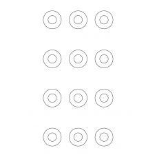 40561 - Label Size 34mm dia - 12 label(s) per sheet