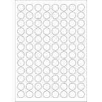 40563 - Label Size 20mm dia - 96 label(s) per sheet
