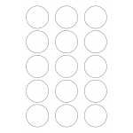 40564 - Label Size 50mm dia - 15 label(s) per sheet
