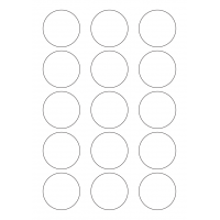 40564 - Label Size 50mm dia - 15 label(s) per sheet