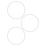 40565 - Label Size 112mm dia - 3 label(s) per sheet