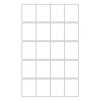 40585 - Label Size 42mm x 52mm - 20 label(s) per sheet