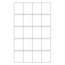 40585 - Label Size 42mm x 52mm - 20 label(s) per sheet 