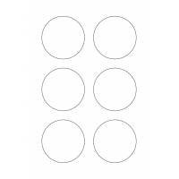 40594 - Label Size 71mm dia - 6 label(s) per sheet