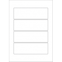 40598 - Label Size 165mm x 53mm - 4 label(s) per sheet