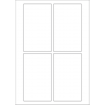 40603 - Label Size 80mm x 135mm - 4 label(s) per sheet