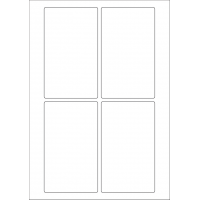 40603 - Label Size 80mm x 135mm - 4 label(s) per sheet