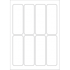 40604 - Label Size 44mm x 128mm - 8 label(s) per sheet